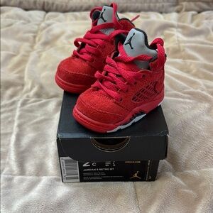 Jordan Kids Red Retro Shoes